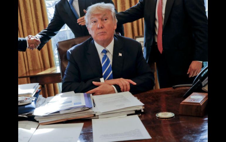 Trump ha culpado al TLCAN por la pérdida de empleos en Estados Unidos. AP / P. Monsivais
