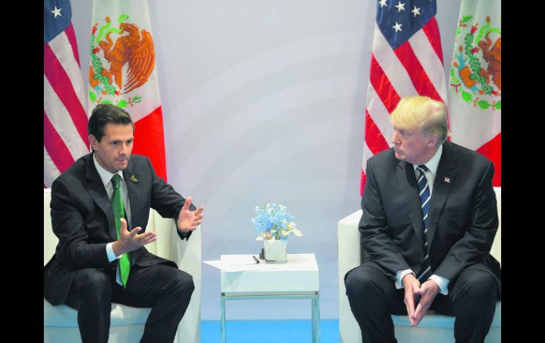 Ambigua. El Presidente Enrique Peña Nieto calificó la entrevista con Donald Trump como 'constructiva'. ESPECIAL /