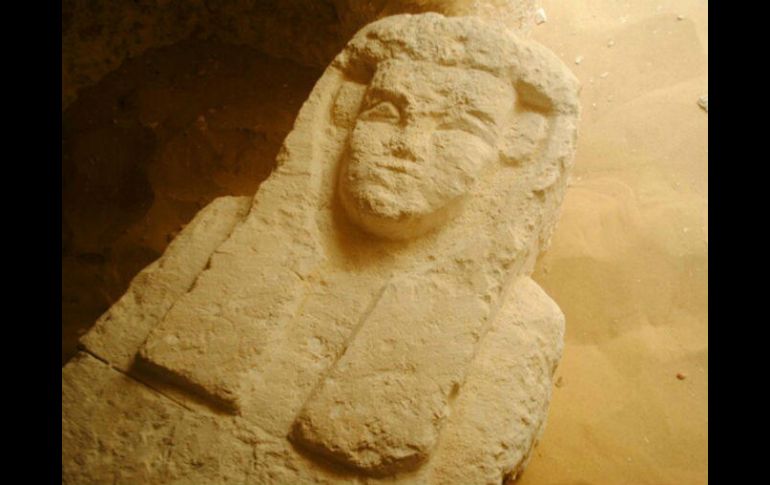 Uno de los sarcófagos descubiertos en la zona de Minya, al sur de El Cairo. EFE / Ministerio de antigüedades egipcio