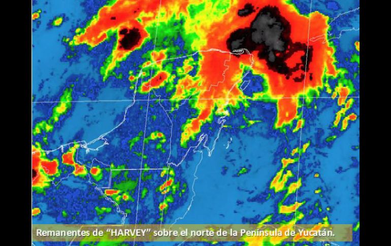 'Harvey' podría moverse en dirección hacia la costa de Texas para el viernes. TWITTER / @conagua_clima