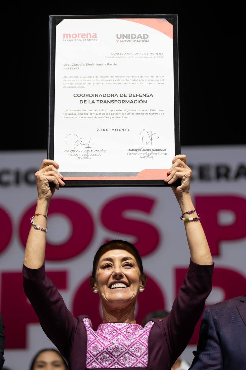 Claudia Sheinbaum Recibe Su Constancia Como Coordinadora De Defensa De