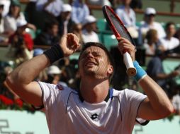 Así festejó Robin Soderling al derrotar a Berdych en semifinales del torneo. AP  /