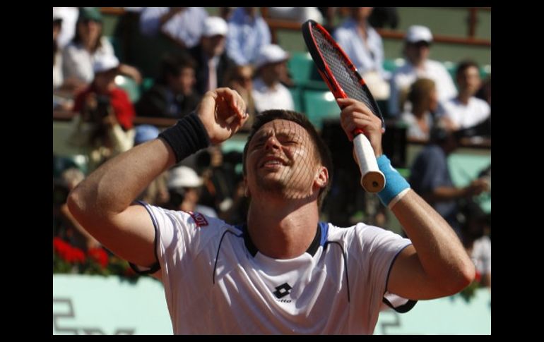 Así festejó Robin Soderling al derrotar a Berdych en semifinales del torneo. AP  /