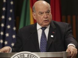 José Miguel Insulza consideró que la ley de Arizona, punta a reprimir artificialmente fenómenos que son naturales. EFE  /