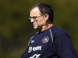 Mientras tanto, Marcelo Bielsa, trabajó en dos grupos preparando a su Selección para el Mundial. AP  /