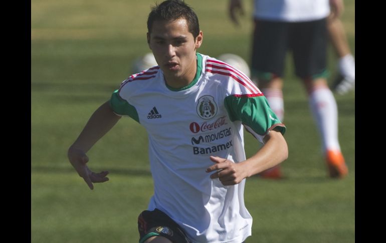 Paul Aguilar durante el entrenamiento de la Selección mexicana con miras al partido inaugural contra los anfitriones. AFP  /