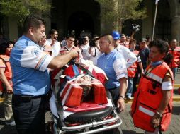 Imagen del simulacro de sismo realizado en Guadalajara en semanas pasadas. ARCHIVO  /