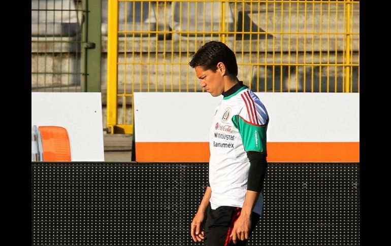 El delantero de la Selección Guillermo Franco amenaza con un partido agresivo ante Sudáfrica. MEXSPORT  /