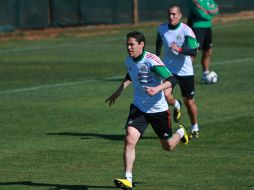 Guillermo Franco durante el entrenamiento de ayer con el Tricolor. JAMMEDIA  /