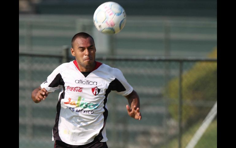 Édgar Pacheco, atacante rojinegro entrena ya en las instalaciones del Atlas. MEXSPORT  /