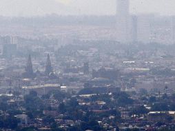 Imagen de ayer sobre la contaminación atmosférica registrada. S. NÚÑEZ  /