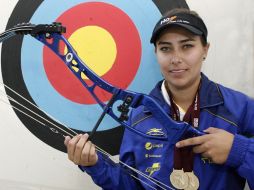 Linda Ochoa consiguió una medalla dorada en la Copa del Mundo del Tiro con Arco. M. FREYRÍA  /