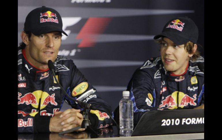 Mark Webber y Sebastian Vettel descartan tener diferencias. AP  /