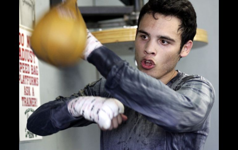 Julio César Chávez Jr. durante su preparación en Hollywood, California, para enfrentarse al irlades John Duddy. NOTIMEX  /