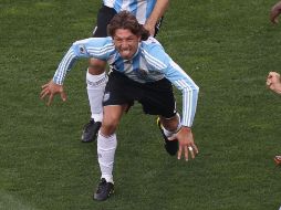 Gabriel Heinze anotó el gol de la vitoria de Argentina ante Nigeria. GETTYIMAGES  /