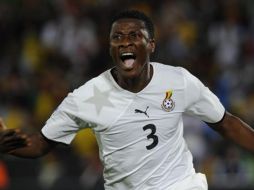 El jugador Assamoah Gyan, anotó el único gol del encuentro. AFP  /