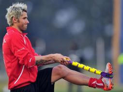 Valon Behrami se ejercita para recuperarse de su dolencia. AFP  /