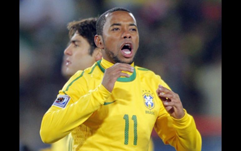 El jugador brasileño Robinho, durante el encuentro ante Corea del Norte. EFE  /