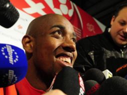 Gelson Fernandes, seleccionado de Suiza, se encuentra muy contento por el gol que anotó ayer ante España. AFP  /