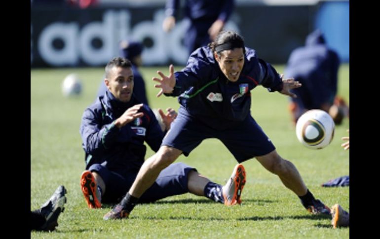 Mauro Camoranesi, en preparación para enfrentar a la Seleción de Nueva Zelanda. AFP  /