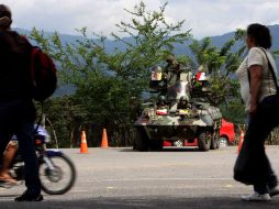 La seguridad aumentó con motivo de las elecciones para este día. EFE  /