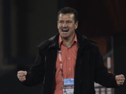 El seleccionador de Brasil, Dunga, dunrante el partido de futbol ante Costa de Marfil. AFP  /