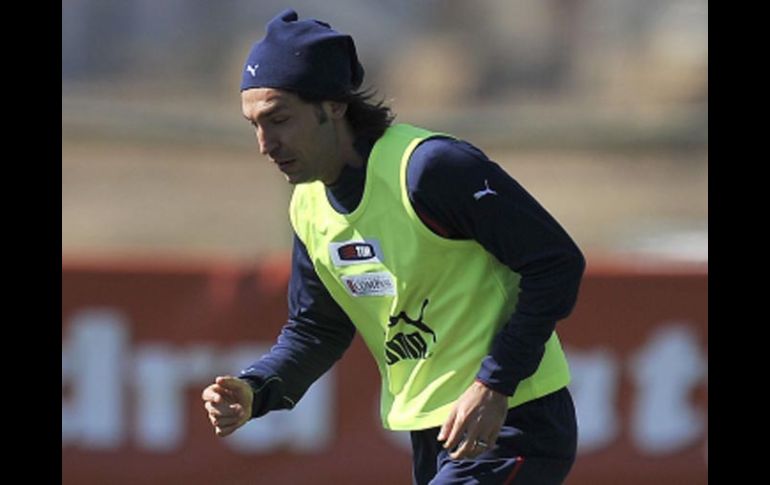 Andrea Pirlo volvió a entrenarse con la Selección italiana. AFP  /