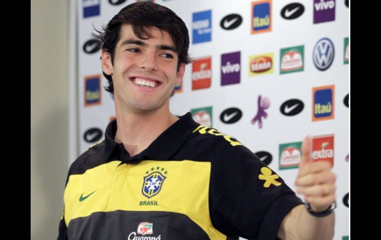 El jugador brasileño Kaká en rueda de prensa. REUTERS  /