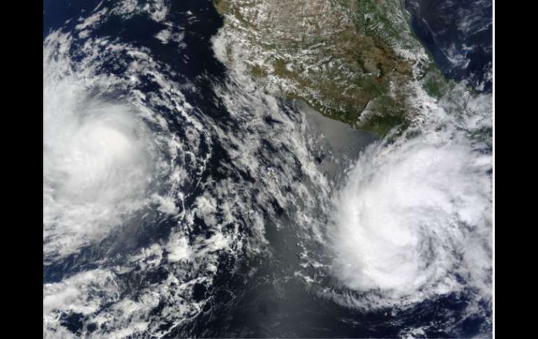 Imagén de un satélite de la NASA que muestra la tormenta Celia. AFP  /