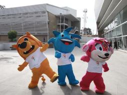 Las Mascotas Panamericanas, de izquierda a derecha: Leo, Gavo y Huichi. A. CAMACHO  /