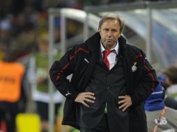 El entrenador de la Selección ghanesa, el serbio Milovan Rajevac, durante el juego ante Alemania.AFP  /