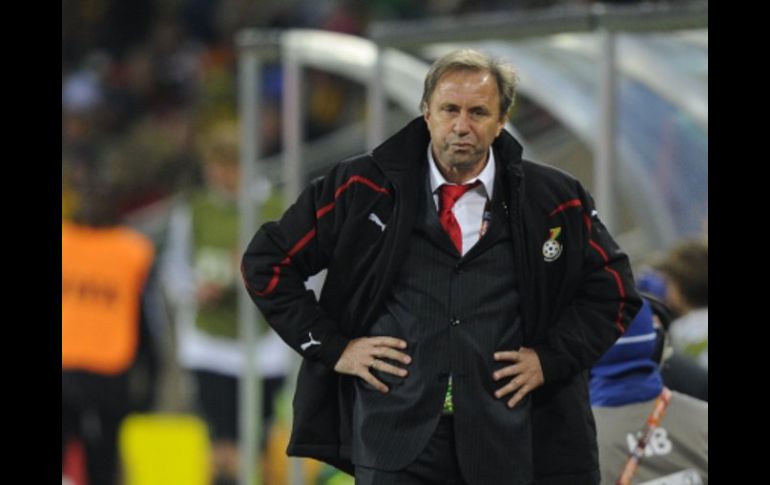 El entrenador de la Selección ghanesa, el serbio Milovan Rajevac, durante el juego ante Alemania.AFP  /