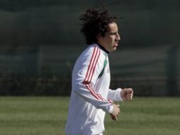 El jugador mexicano Efraín Juárez en el entrenamiento del día de hoy. AP  /