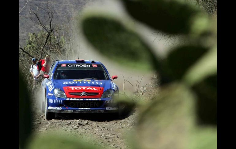 Sebantian Loeb durante un rally en León, México. MEXSPORT  /