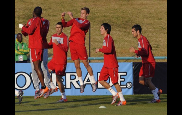 Los jugadores de la Selección de Estados unidos en una sesión de entrenamientos. AFP  /