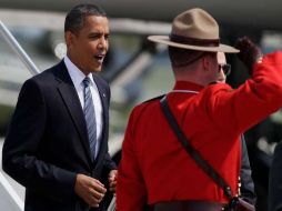 Obama arriba a Canadá para la cumbre  del G20. AP  /