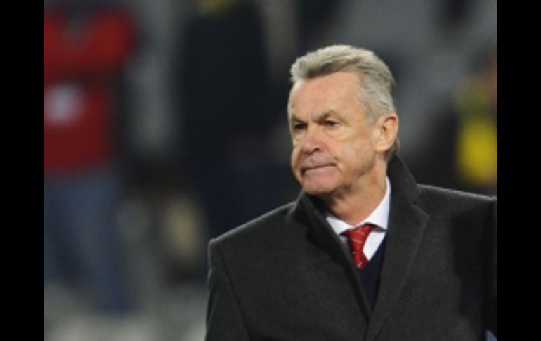 El alemán Ottmar Hitzfeld, seleccionador de Suiza, durante el encuentro ante Honduras. AFP  /