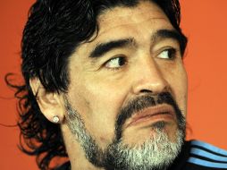 La barba de Maradona es vista como un símbolo de madurez y serenidad. AFP  /