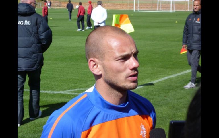 El centrocampista de la Selección de Holanda, Wesley Sneijder. E. LÓPEZ MOTA  /