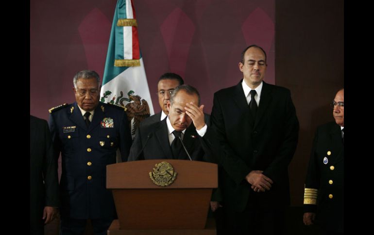 A pocas horas del asesinato de Torre Cantú, el Presidente Felipe Calderón habló en red nacional sobre el problema de inseguridad. AP  /