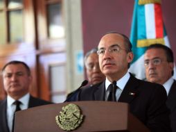 El Presidente Calderón ya se había reunido ayer con su gabinete de seguridad el lunes. REUTERS  /