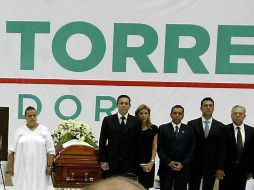 Militantes del PRI realizaron un homenaje de cuerpo presente a Rodolfo Torre Cantú. EL UNIVERSAL  /