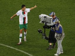 Cristiano Ronaldo al finalizar el enfrentamiento ante España.  /