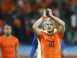 Wesley Sneijder, durante el partido contra Eslovaquia. AFP  /