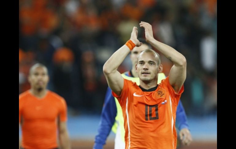 Wesley Sneijder, durante el partido contra Eslovaquia. AFP  /