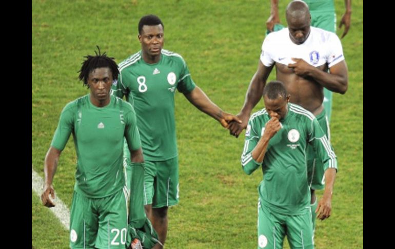 Los jugadores de la Selección de Nigeria en su última participación en el Mundial de Sudáfrica 2010. EFE  /