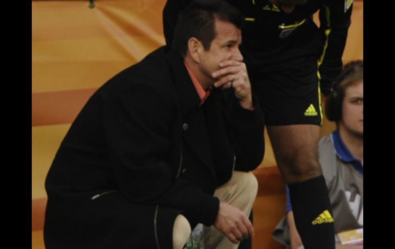 Dunga durante el partido de eliminación de Brasil. AFP  /