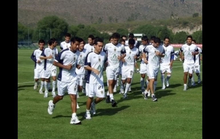 Entrenamiento de San Luis previo al torneo Apertura 2010 . JAM MEDIA  /