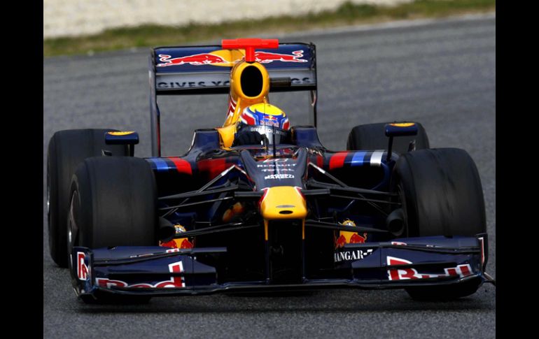 Mark Webber del equipo Red Bull abordo de su mono plaza. MEXSPORT  /