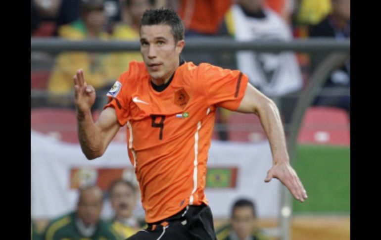 El jugador holandés Robin van Persie durante el partido de cuartos de final ante Brasil. AP  /